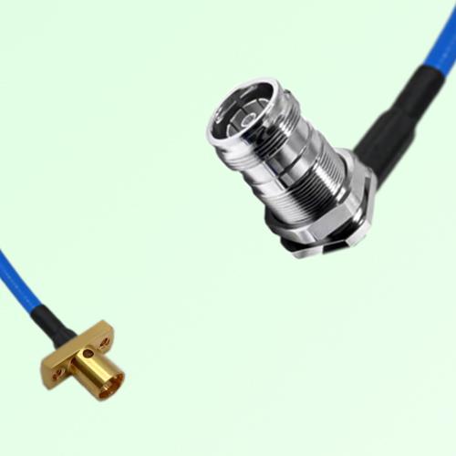 Semi-Flexible Jumper 4.3/10 DIN Bulkhead Female Right Angle to SMP Male 2 Hole Semi-Flexible Jumper 4.3/10 DIN Bulkhead Female Right Angle to SMP Male 2 Hole