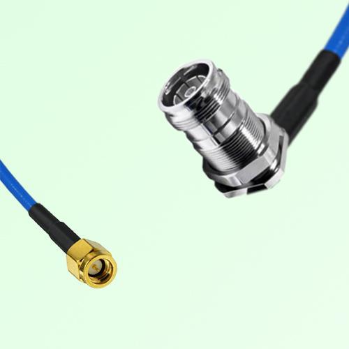 Semi-Flexible Jumper 4.3/10 DIN Bulkhead Female Right Angle to SSMA Male Semi-Flexible Jumper 4.3/10 DIN Bulkhead Female Right Angle to SSMA Male