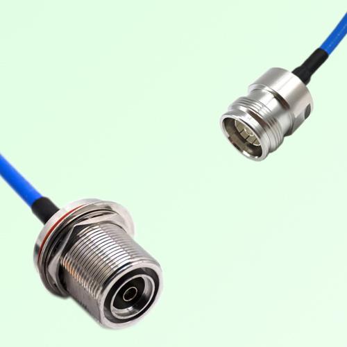 Semi-Flexible Jumper 4.3/10 DIN Female to 7/16 DIN Bulkhead Female with O-Ring Semi-Flexible Jumper 4.3/10 DIN Female to 7/16 DIN Bulkhead Female with O-Ring