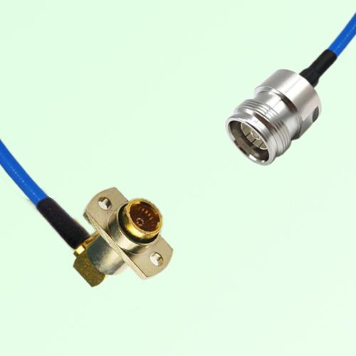 Semi-Flexible Jumper 4.3/10 DIN Female to BMA Female Right Angle 2 Hole Semi-Flexible Jumper 4.3/10 DIN Female to BMA Female Right Angle 2 Hole