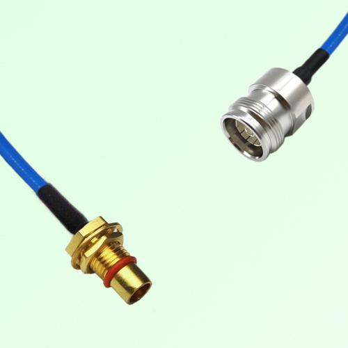 Semi-Flexible Jumper 4.3/10 DIN Female to BMA Bulkhead Male Semi-Flexible Jumper 4.3/10 DIN Female to BMA Bulkhead Male