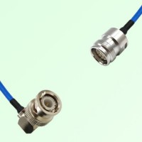 Semi-Flexible Jumper 4.3/10 DIN Female to BNC Male Right Angle Semi-Flexible Jumper 4.3/10 DIN Female to BNC Male Right Angle