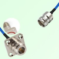 Semi-Flexible Jumper 4.3/10 DIN Female to N Female 4 Hole with O-Ring 25x25mm Semi-Flexible Jumper 4.3/10 DIN Female to N Female 4 Hole with O-Ring 25x25mm