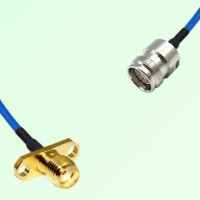 Semi-Flexible Jumper 4.3/10 DIN Female to SMA Female 2 Hole Flange Mount Semi-Flexible Jumper 4.3/10 DIN Female to SMA Female 2 Hole Flange Mount