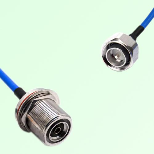 Semi-Flexible Jumper 4.3/10 DIN Male to 7/16 DIN Bulkhead Female with O-Ring