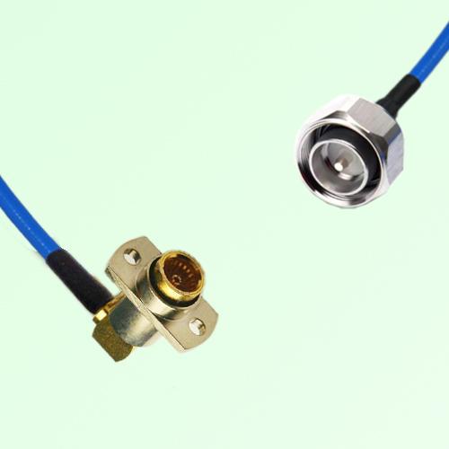 Semi-Flexible Jumper 4.3/10 DIN Male to BMA Female Right Angle 2 Hole Semi-Flexible Jumper 4.3/10 DIN Male to BMA Female Right Angle 2 Hole