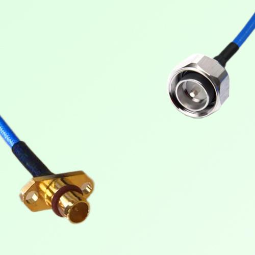 Semi-Flexible Jumper 4.3/10 DIN Male to BMA Male 2 Hole Flange Mount Semi-Flexible Jumper 4.3/10 DIN Male to BMA Male 2 Hole Flange Mount