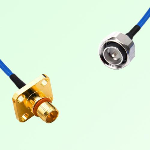Semi-Flexible Jumper 4.3/10 DIN Male to BMA Male 4 Hole Flange Mount Semi-Flexible Jumper 4.3/10 DIN Male to BMA Male 4 Hole Flange Mount
