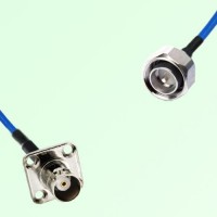 Semi-Flexible Jumper 4.3/10 DIN Male to BNC Female 4 Hole 17.5x17.5mm Semi-Flexible Jumper 4.3/10 DIN Male to BNC Female 4 Hole 17.5x17.5mm