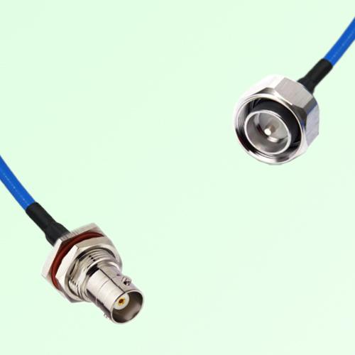 Semi-Flexible Jumper 4.3/10 DIN Male to BNC Bulkhead Female with O-Ring Semi-Flexible Jumper 4.3/10 DIN Male to BNC Bulkhead Female with O-Ring