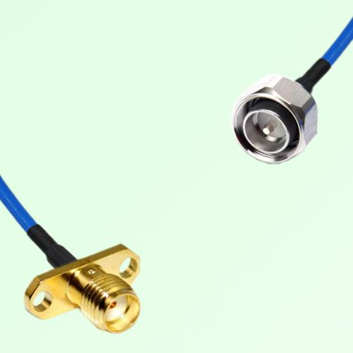 Semi-Flexible Jumper 4.3/10 DIN Male to SMA Female 2 Hole Flange Mount Semi-Flexible Jumper 4.3/10 DIN Male to SMA Female 2 Hole Flange Mount