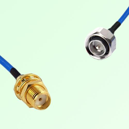 Semi-Flexible Jumper 4.3/10 DIN Male to SMA Bulkhead Female Semi-Flexible Jumper 4.3/10 DIN Male to SMA Bulkhead Female