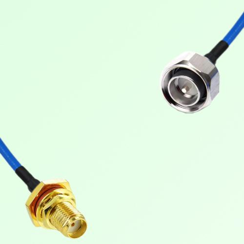 Semi-Flexible Jumper 4.3/10 DIN Male to SMA Bulkhead Female with O-Ring Semi-Flexible Jumper 4.3/10 DIN Male to SMA Bulkhead Female with O-Ring