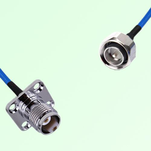 Semi-Flexible Jumper 4.3/10 DIN Male to TNC Female 4 Hole 17.5x17.5mm Semi-Flexible Jumper 4.3/10 DIN Male to TNC Female 4 Hole 17.5x17.5mm
