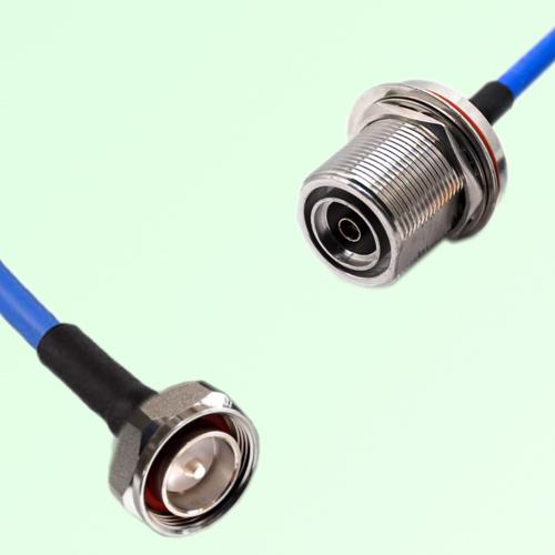 Semi-Flexible Jumper 7/16 DIN Bulkhead Female with O-Ring to 7/16 DIN Male Semi-Flexible Jumper 7/16 DIN Bulkhead Female with O-Ring to 7/16 DIN Male