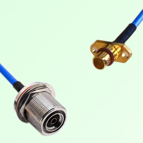 Semi-Flexible Jumper BMA Male 2 Hole to 7/16 DIN Bulkhead Female with O-Ring Semi-Flexible Jumper BMA Male 2 Hole to 7/16 DIN Bulkhead Female with O-Ring