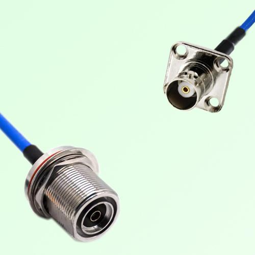 Semi-Flexible BNC Female 4 Hole 17.5mm to 7/16 DIN Bulkhead Female with O-Ring Semi-Flexible BNC Female 4 Hole 17.5mm to 7/16 DIN Bulkhead Female with O-Ring