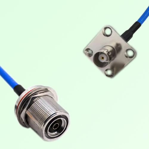 Semi-Flexible BNC Female 4 Hole 25mm to 7/16 DIN Bulkhead Female with O-Ring Semi-Flexible BNC Female 4 Hole 25mm to 7/16 DIN Bulkhead Female with O-Ring