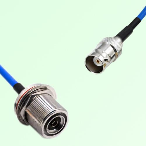 Semi-Flexible Jumper BNC Female to 7/16 DIN Bulkhead Female with O-Ring Semi-Flexible Jumper BNC Female to 7/16 DIN Bulkhead Female with O-Ring
