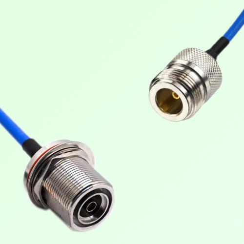 Semi-Flexible Jumper N Female to 7/16 DIN Bulkhead Female with O-Ring Semi-Flexible Jumper N Female to 7/16 DIN Bulkhead Female with O-Ring