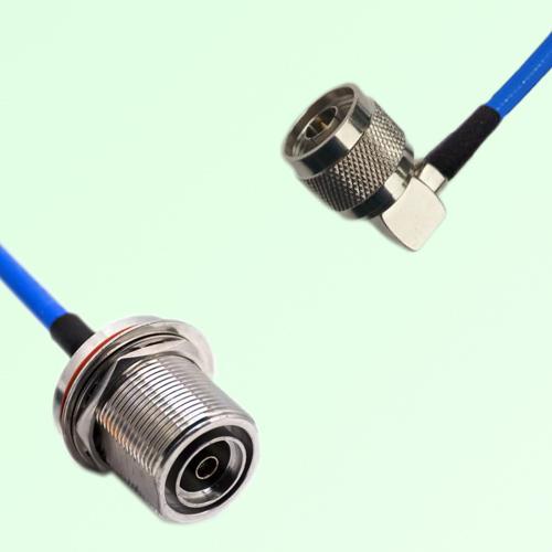 Semi-Flexible Jumper N Male Right Angle to 7/16 DIN Bulkhead Female with O-Ring