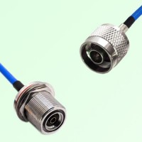 Semi-Flexible Jumper N Male to 7/16 DIN Bulkhead Female with O-Ring Semi-Flexible Jumper N Male to 7/16 DIN Bulkhead Female with O-Ring