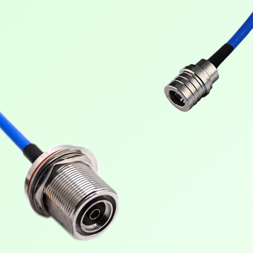 Semi-Flexible Jumper QMA Male to 7/16 DIN Bulkhead Female with O-Ring Semi-Flexible Jumper QMA Male to 7/16 DIN Bulkhead Female with O-Ring