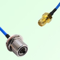 Semi-Flexible Jumper RP SMA Female to 7/16 DIN Bulkhead Female with O-Ring