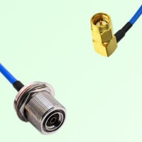 Semi-Flexible SMA Male Right Angle to 7/16 DIN Bulkhead Female with O-Ring Semi-Flexible SMA Male Right Angle to 7/16 DIN Bulkhead Female with O-Ring