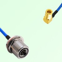 Semi-Flexible SMB Female Right Angle to 7/16 DIN Bulkhead Female with O-Ring Semi-Flexible SMB Female Right Angle to 7/16 DIN Bulkhead Female with O-Ring