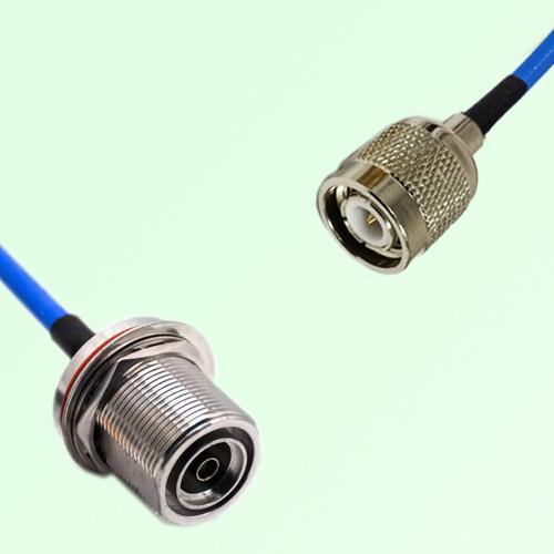 Semi-Flexible Jumper TNC Male to 7/16 DIN Bulkhead Female with O-Ring Semi-Flexible Jumper TNC Male to 7/16 DIN Bulkhead Female with O-Ring