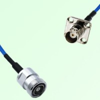Semi-Flexible Jumper BNC Female 4 Hole 17.5x17.5mm to 7/16 DIN Female Semi-Flexible Jumper BNC Female 4 Hole 17.5x17.5mm to 7/16 DIN Female