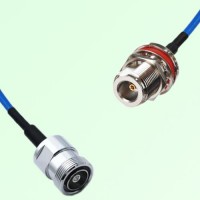 Semi-Flexible Jumper N Bulkhead Female with O-Ring to 7/16 DIN Female Semi-Flexible Jumper N Bulkhead Female with O-Ring to 7/16 DIN Female