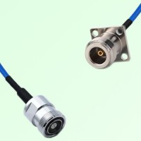 Semi-Flexible Jumper N Female 4 Hole Flange Mount 17.5x17.5mm to 7/16 DIN Female Semi-Flexible Jumper N Female 4 Hole Flange Mount 17.5x17.5mm to 7/16 DIN Female
