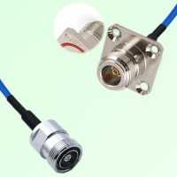 Semi-Flexible Jumper N Female 4 Hole with O-Ring 25x25mm to 7/16 DIN Female Semi-Flexible Jumper N Female 4 Hole with O-Ring 25x25mm to 7/16 DIN Female
