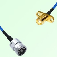 Semi-Flexible Jumper SMA Female 2 Hole Flange Mount to 7/16 DIN Female Semi-Flexible Jumper SMA Female 2 Hole Flange Mount to 7/16 DIN Female