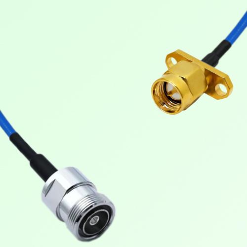 Semi-Flexible Jumper SMA Male 2 Hole Flange Mount to 7/16 DIN Female Semi-Flexible Jumper SMA Male 2 Hole Flange Mount to 7/16 DIN Female