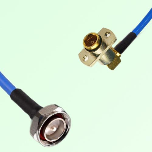 Semi-Flexible Jumper BMA Female Right Angle 2 Hole Flange Mount to 7/16 DIN Male Semi-Flexible Jumper BMA Female Right Angle 2 Hole Flange Mount to 7/16 DIN Male