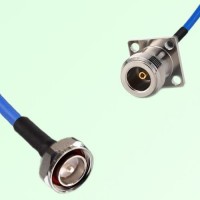 Semi-Flexible Jumper N Female 4 Hole Flange Mount 17.5x17.5mm to 7/16 DIN Male Semi-Flexible Jumper N Female 4 Hole Flange Mount 17.5x17.5mm to 7/16 DIN Male