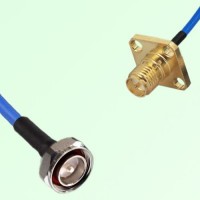 Semi-Flexible Jumper RP SMA Female 4 Hole 12.7x12.7mm to 7/16 DIN Male