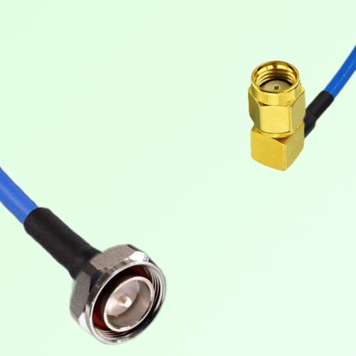 Semi-Flexible Jumper RP SMA Male Right Angle to 7/16 DIN Male Semi-Flexible Jumper RP SMA Male Right Angle to 7/16 DIN Male