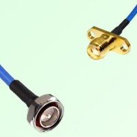 Semi-Flexible Jumper SMA Female 2 Hole Flange Mount to 7/16 DIN Male Semi-Flexible Jumper SMA Female 2 Hole Flange Mount to 7/16 DIN Male