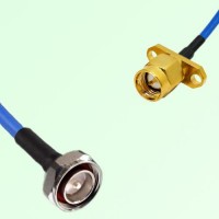 Semi-Flexible Jumper SMA Male 2 Hole Flange Mount to 7/16 DIN Male Semi-Flexible Jumper SMA Male 2 Hole Flange Mount to 7/16 DIN Male