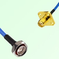 Semi-Flexible Jumper SMA Female 4 Hole Flange Mount 12.7x12.7mm to 7/16 DIN Male Semi-Flexible Jumper SMA Female 4 Hole Flange Mount 12.7x12.7mm to 7/16 DIN Male
