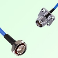 Semi-Flexible Jumper TNC Female 4 Hole Flange Mount 17.5x17.5mm to 7/16 DIN Male Semi-Flexible Jumper TNC Female 4 Hole Flange Mount 17.5x17.5mm to 7/16 DIN Male