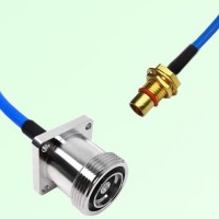 Semi-Flexible Jumper BMA Bulkhead Male to 7/16 DIN Female 4 Hole Flange Mount Semi-Flexible Jumper BMA Bulkhead Male to 7/16 DIN Female 4 Hole Flange Mount