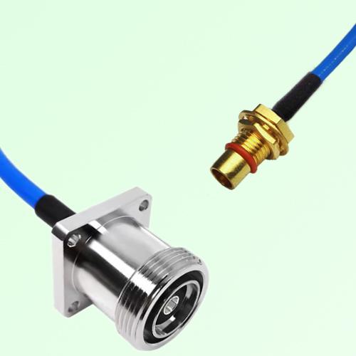 Semi-Flexible Jumper BMA Bulkhead Male to 7/16 DIN Female 4 Hole Flange Mount Semi-Flexible Jumper BMA Bulkhead Male to 7/16 DIN Female 4 Hole Flange Mount