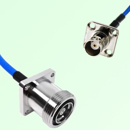 Semi-Flexible Jumper BNC Female 4 Hole 17.5x17.5mm to 7/16 DIN Female 4 Hole Semi-Flexible Jumper BNC Female 4 Hole 17.5x17.5mm to 7/16 DIN Female 4 Hole