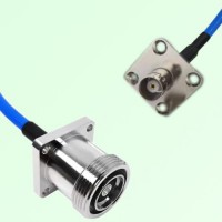 Semi-Flexible Jumper BNC Female 4 Hole 25x25mm to 7/16 DIN Female 4 Hole Semi-Flexible Jumper BNC Female 4 Hole 25x25mm to 7/16 DIN Female 4 Hole