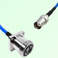 Semi-Flexible Jumper BNC Female to 7/16 DIN Female 4 Hole Flange Mount Semi-Flexible Jumper BNC Female to 7/16 DIN Female 4 Hole Flange Mount